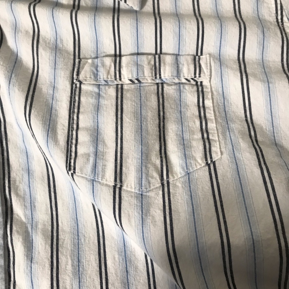 Sonoma Women's Striped Button Down Shirt - White - Picture 5 of 8